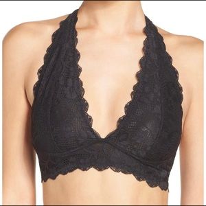 Free People Halter Bralette Black Size S NWT
